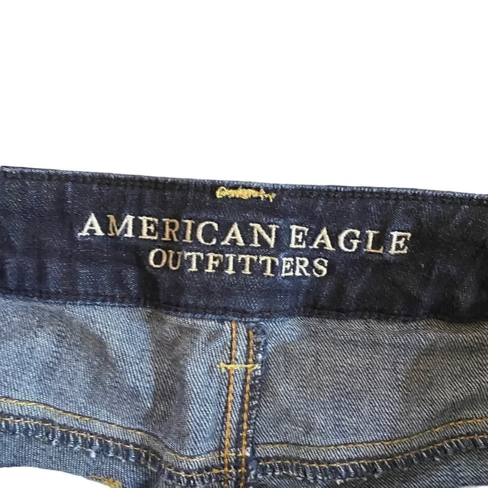 American Eagle Outfitters Stretch Jean shorts raw hem size 2 pockets
